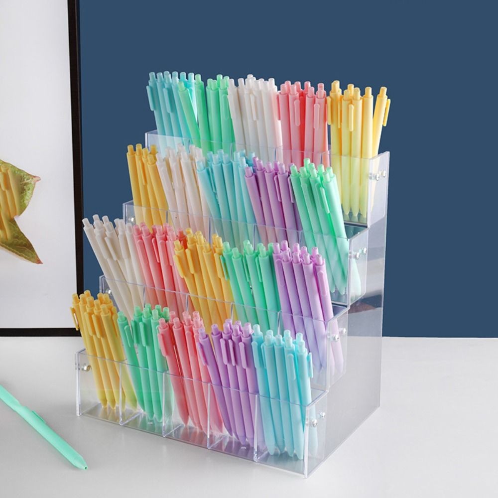 

2/3/4/5/6 Layer Mark Pen Holder Acrylic Large Capacity Makeup Brush Holder Space-Saving Ladder Type Brush Storage Rack