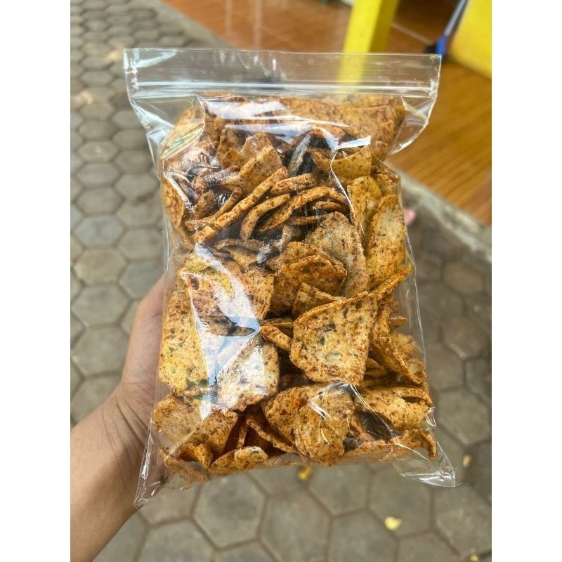 

KRIPIK BASRENG TIPIS Pedas daun jeruk 500 Gram