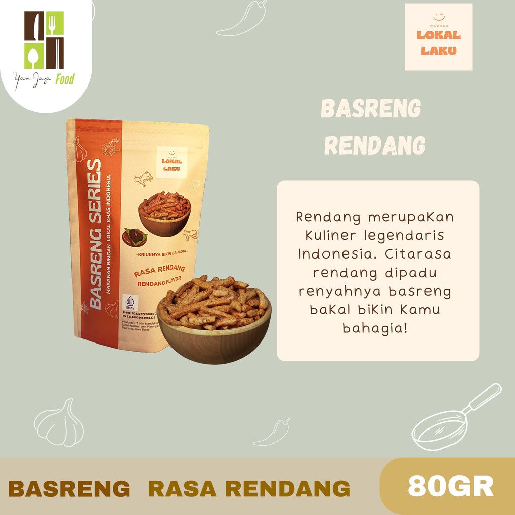 

Classica2106 Basreng Rendang / Basreng Daun Jeruk Pedas / Baso Goreng / Cemilan Khas Bandung / Sunda