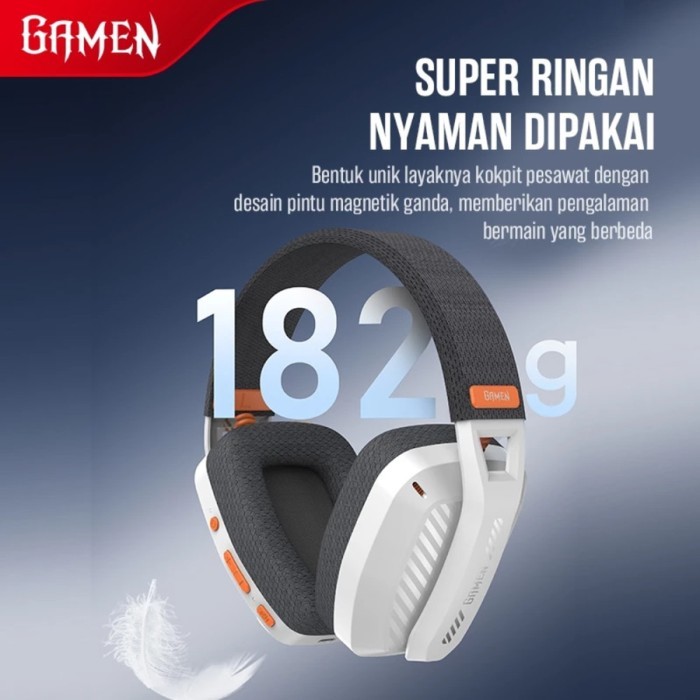 HEADSET GAMING BLUETOOTH  GAMEN SHADOW LITE WHITE