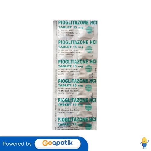 Pioglitazone Hcl Mahakam 15 Mg Strip 10 Tablet