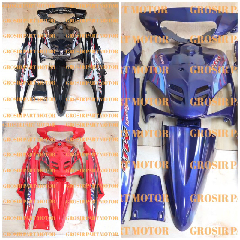 Body Mio Sporty Full Set 2005 biru merah hitam Body Halus Mio Sporty Mio Lama