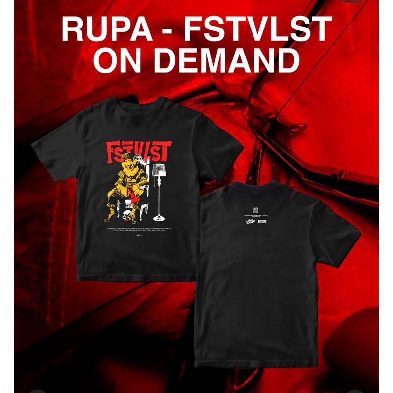 Kaos Tshirt BAND FSTVLST-RUPA Bahan Tebal Cotton Combed 24s nyaman pria/wanita