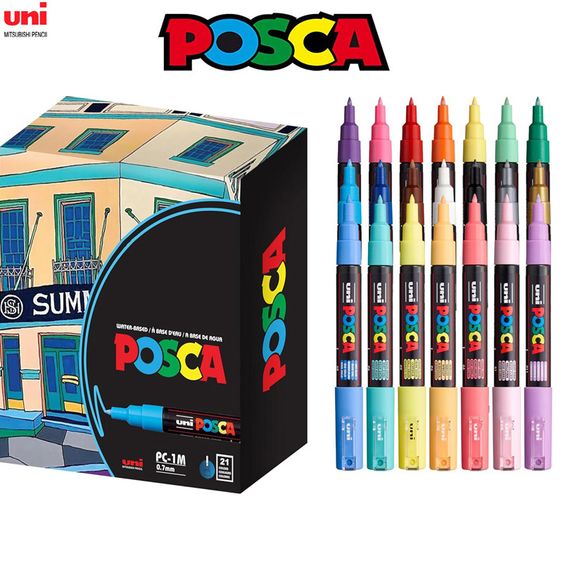 

Uni Posca 36 Colors Acrylic Marker Pen PC-1M 0.7mm Extra Fine Paint Makers Rock Painting DIY Crafts Making Art Supplies