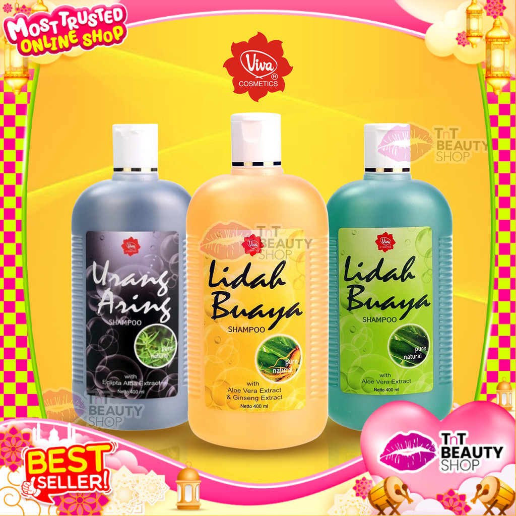 Viva Shampoo Lidah Buaya Extract Ginseng  400ml | Shampoo Lidah Buaya | TnT Beauty Shop