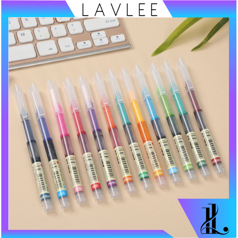 

Lavlee S5944 Pena Cair Warna Warni 12 in 1 / Alat Tulis Kantor Sekolah / Pena Gel 0.5 mm 12 in 1 / Pulpen Gel Cair untuk Sekolah