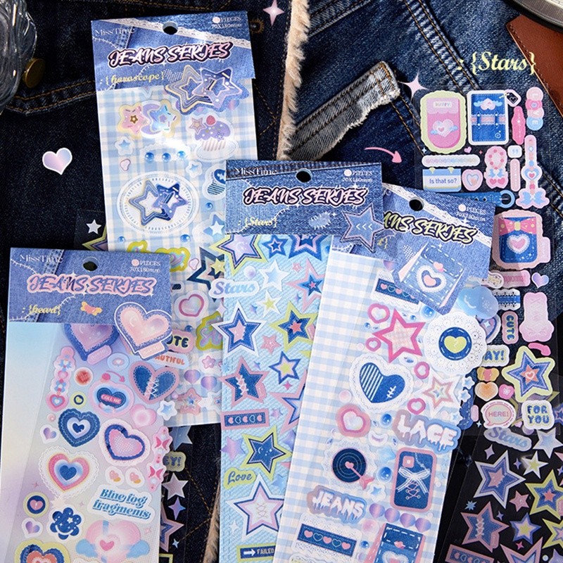 

Stiker Jeans Denim Siswa Indah Scrapbook Deco DIY