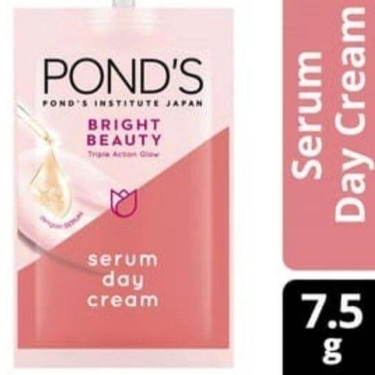 PONDS SERUM DAY CREAM 10 SACHET UKURAN 7.5GRAM / PONDS BRIGHT BEAUTY - [NEW] - BOSISHOP88 SEMBAKO