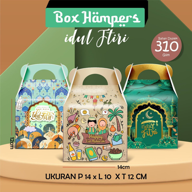 PAKET BOX HAMPERS + AMPLOP  LEBARAN IDUL FITRI | BOX SNACK camilan anak