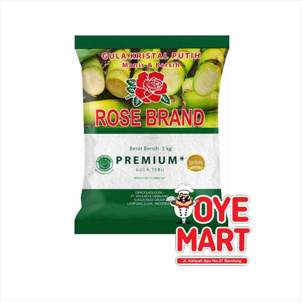 

ROSE BRAND PREMIUM GULA PASIR 1KG / GULA TEBU