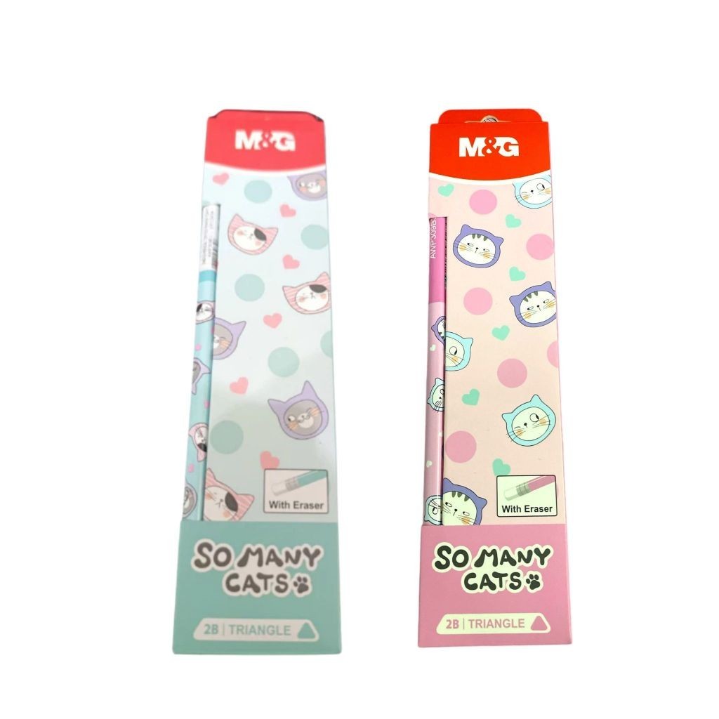 

Pensil 2B M&G So Many Cats Triangle With Eraser #AWP309B3 Warna Biru dan Pink Pencil Sekolah & Kantor - SATUAN - SHSNP