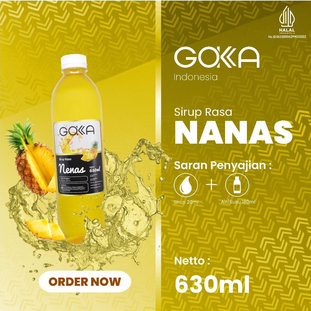 

Minuman Sirup Gokka Rasa Nanas / Syrup Nanas Gokka 630ml