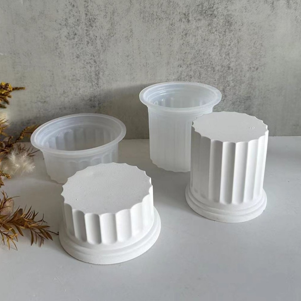 

Roman Column Silicone Molds Jewelry Display Gypsum Plaster Mould DIY Handmade Pillar Cylinder Candle Holder Epoxy Resin Mold