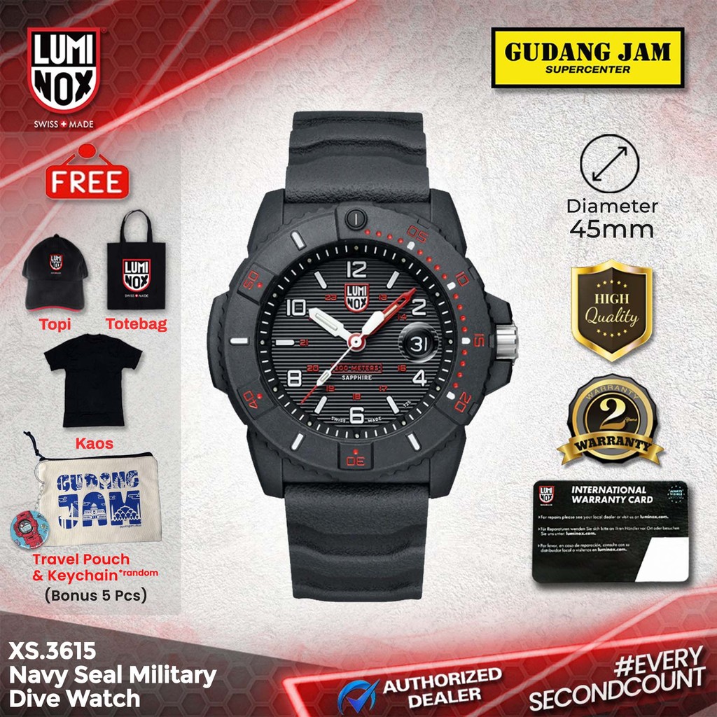 Luminox Pria 3615 XS.3615 Navy Seal Military Dive Watch