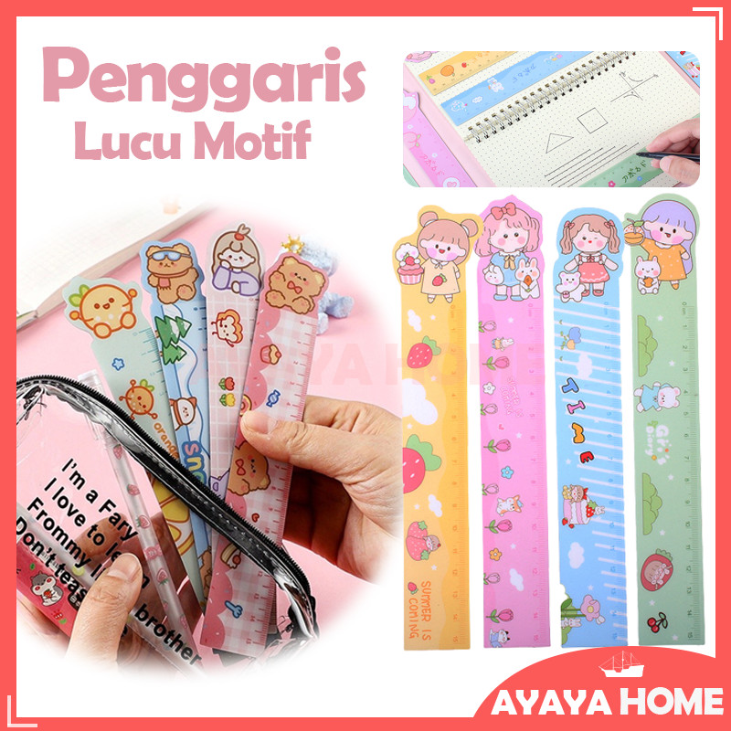 

Penggaris Magnet Lucu/Pengaris Lentur Flexible Magnet/Penggaris Lucu Motif