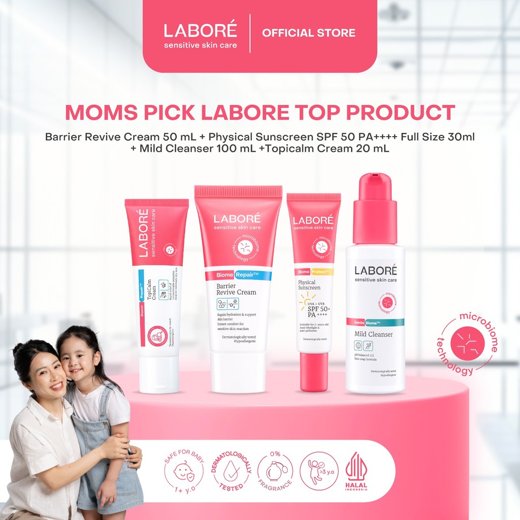 [Moms Pick] Labore Top Product - Barrier Revive Cream 50 mL + Physical Sunscreen SPF 50 PA++++ Full 