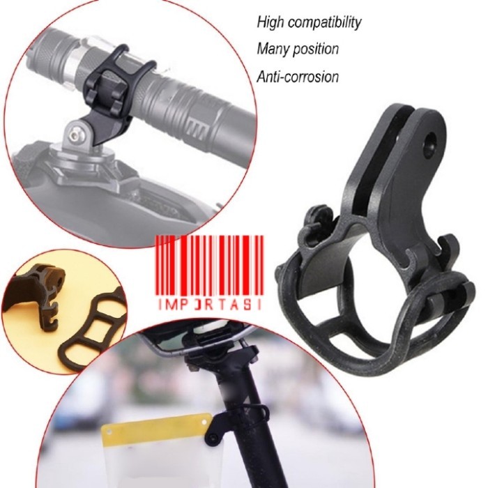 Bracket Holder Plat Nomor & Lampu Senter Sepeda MTB Seli