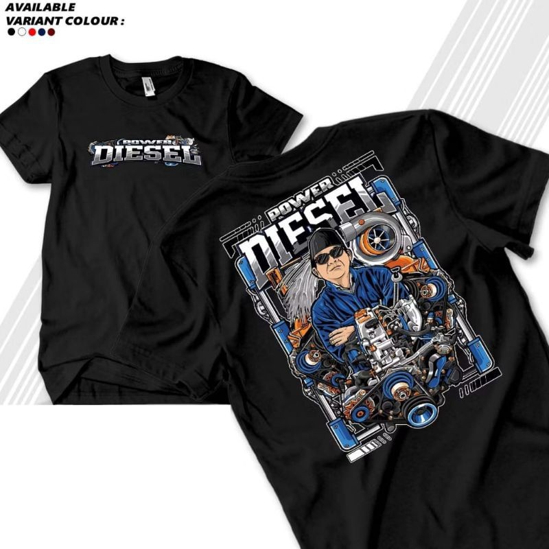 [T77] Kaos Diesel Power // Kaos Power Diesel //Kaos Mesin Diesel// Kaos Distro Pria Wanita unisex