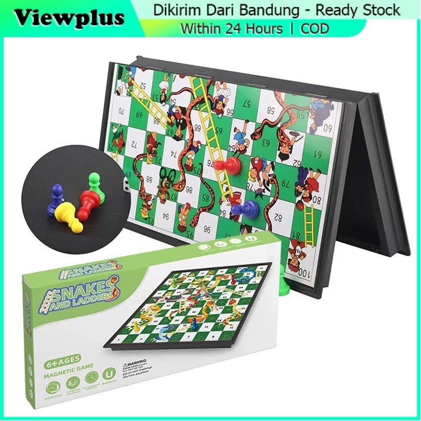 ULAR TANGGA MAGNET / Mainan Board Game Fun Snake Ladder Ular Tangga Magnet