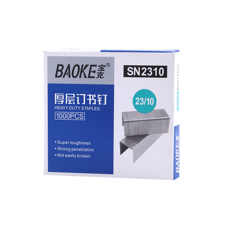 

BAOKE Isi Staples 23/10 1000pcs Persediaan Pengikatan Kantor SN2310