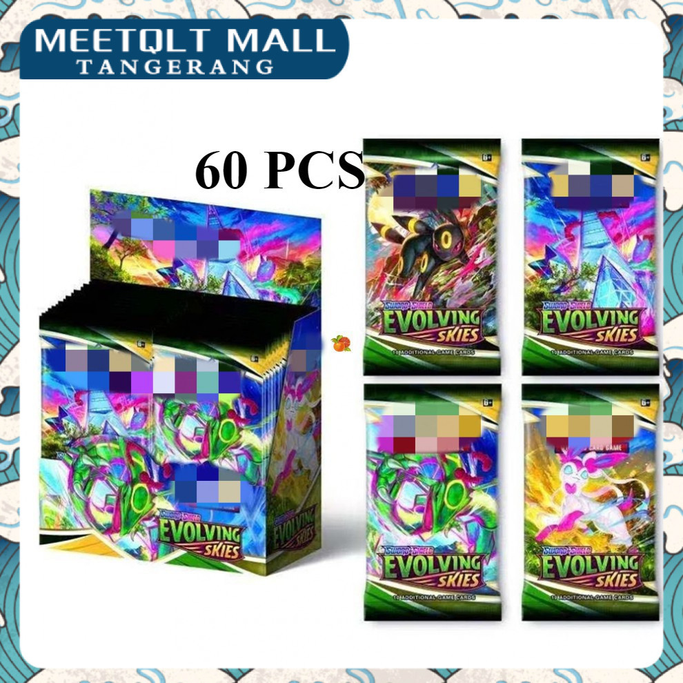 Pokemon Cards  Pokemon Tcg Kartu Koleksi Tcg English Booster Pack Card Inggris Asli 60 Pcs