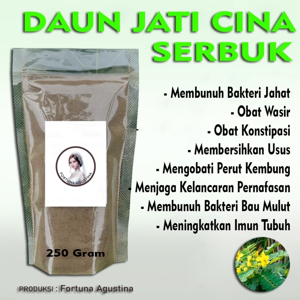 

Daun Jati Cina Serbuk Untuk Membersihkan Usus, Membunuh Bakteri Bau Mulut, Obat Wasir