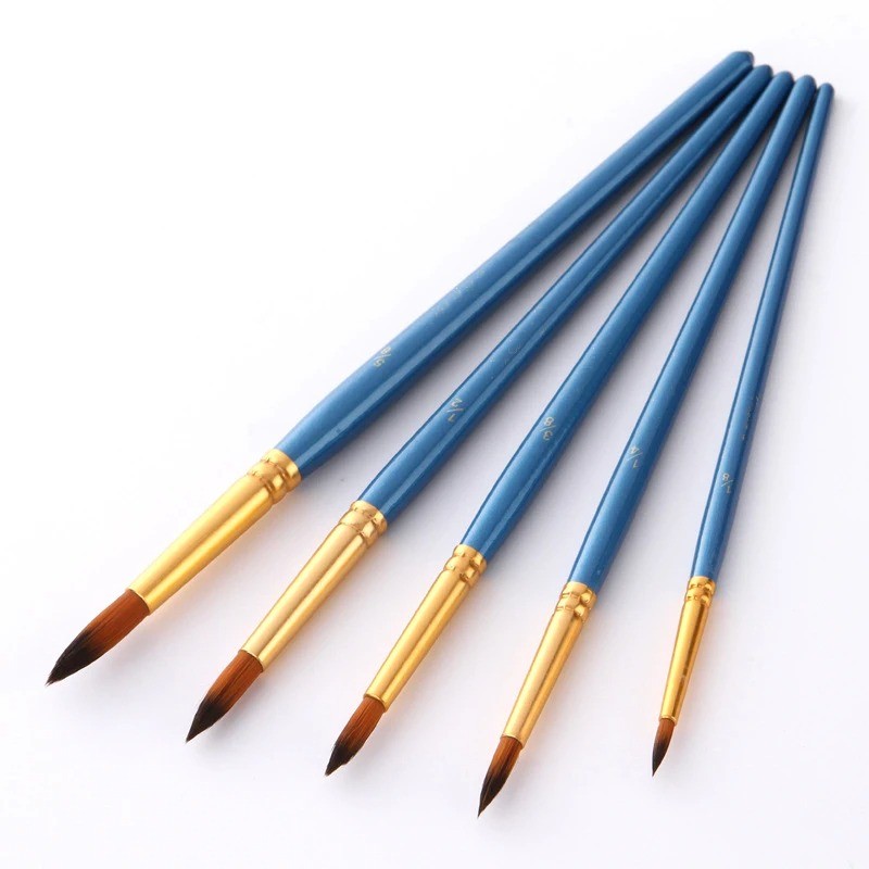 

5Pcs Nylon Hair Paint Brushes Set Painting Brush For Drewing Oil Acrylic Watercolor Brushes Professional Art Supplies
