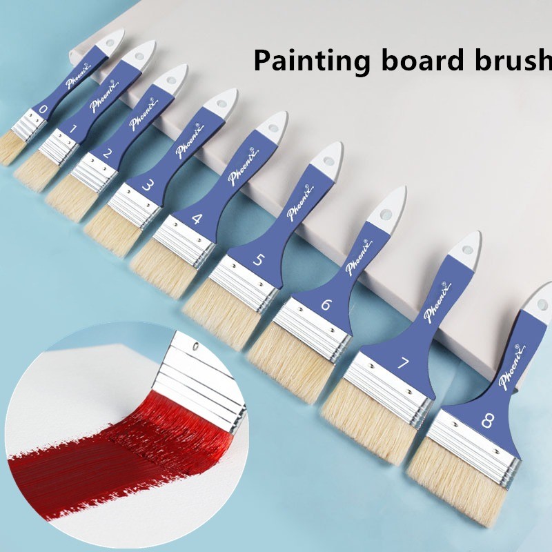 

9pcs Bristle Board Brush Acrylic Oil Painting Brush Hand-painted Wall Painting Gouache Pen Set Watercolor Primer Art Supplies