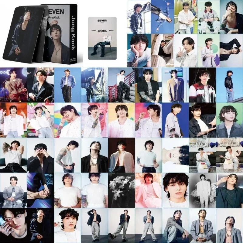 

55Pcs/Set Kpop Idol JungKook Cards Photocard New Album Seven Postcard Fans Collection Gift