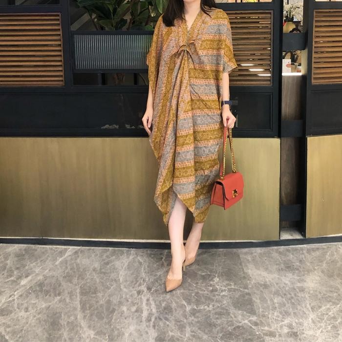 "SKY.LD" -  TERBARU Lausboutique-Eid Kaftan Viscose-Kaftan Batik - Gold