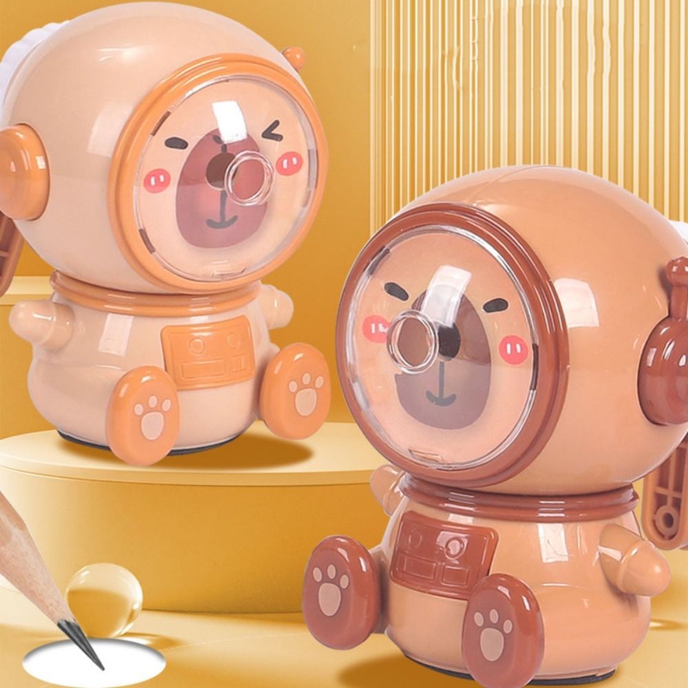 

Automatically Enters Lead Capybara Pencil Sharpeners Korean Style Large Capacity Student Stationery Supplies Cartoon Cute
