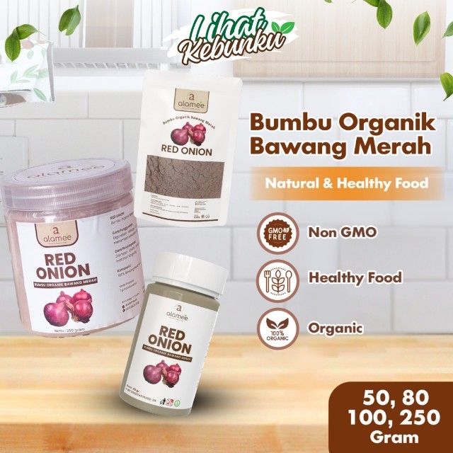 

ALAMEE Bawang Merah Bubuk Red Onion Powder Bumbu Dapur Organik Masak Tanpa Campuran LIHAT KEBUNKU