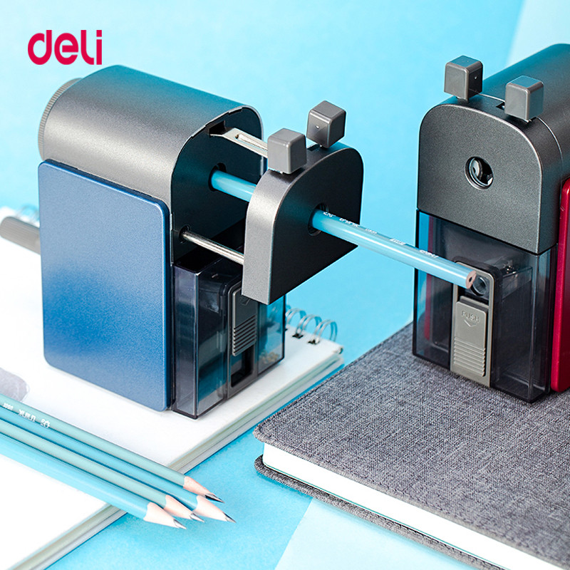 

Deli Double Hole Metal Pencil Sharpener Rotary Crank Hand Pencil Cutter Stationery Supplies for Kids School Office Pencil Sharpe