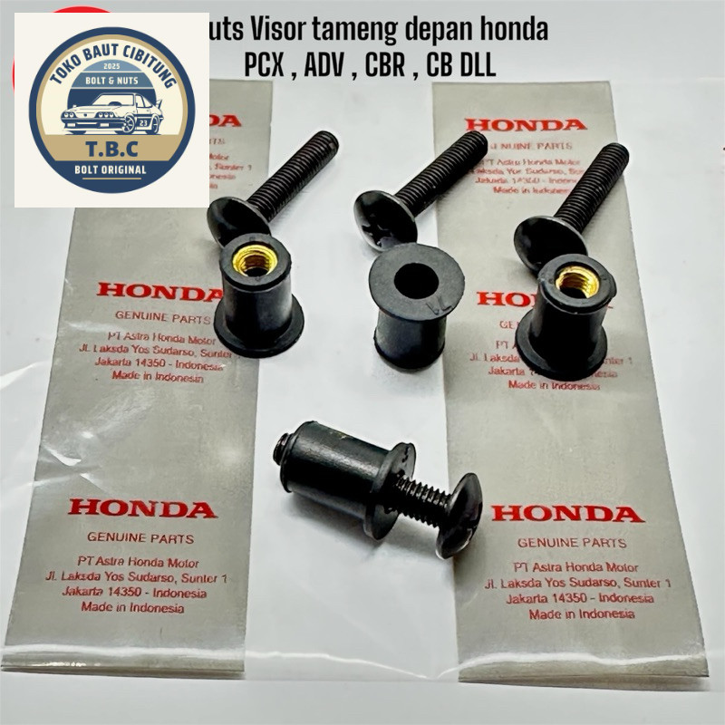 COD Nut Cowl Set M5 x 0.8 Mur Karet Dudukan Baut Visor CB CBR 150 R CBR 250 R LED TIGER