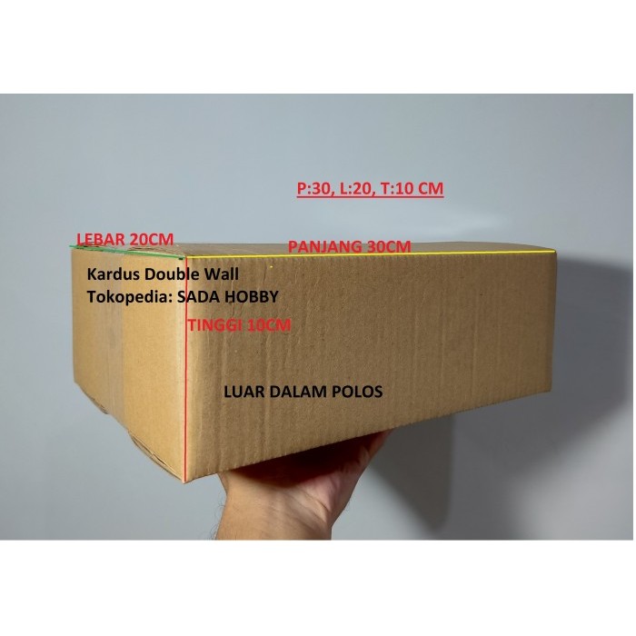 

Kardus Packing Besar Lebar Ukuran 30*20*10 1kg Doublewall Double Wall Hotwheels Premium Jada
