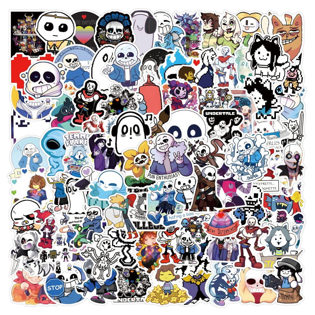 

10/30/55/110PCS Undertale Stickers Role Playing Game Sticker Scrapbook Luggage Laptop Guitar Car Bike Decals Decoration Kids Toy