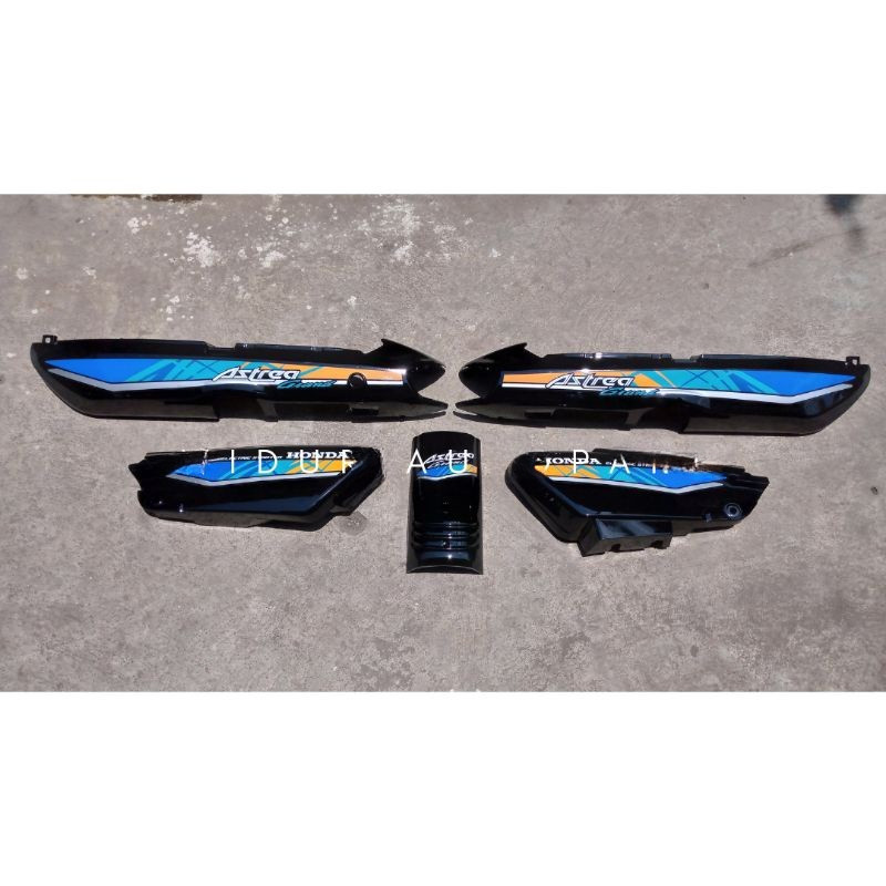 COVER BODY BELAKANG HONDA ASTREA GRAND BULUS 91 92 AWT BOK AKI BOX ACCU PANEL DEPAN PLUS STRIPING As