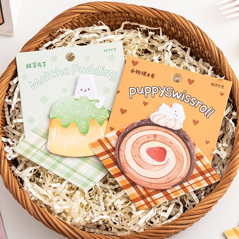 

SS - (30 Lembar) Sticky Notes Dessert Aesthetic Post-it Motif Cemilan Memo Sekolah Kantor SN8013