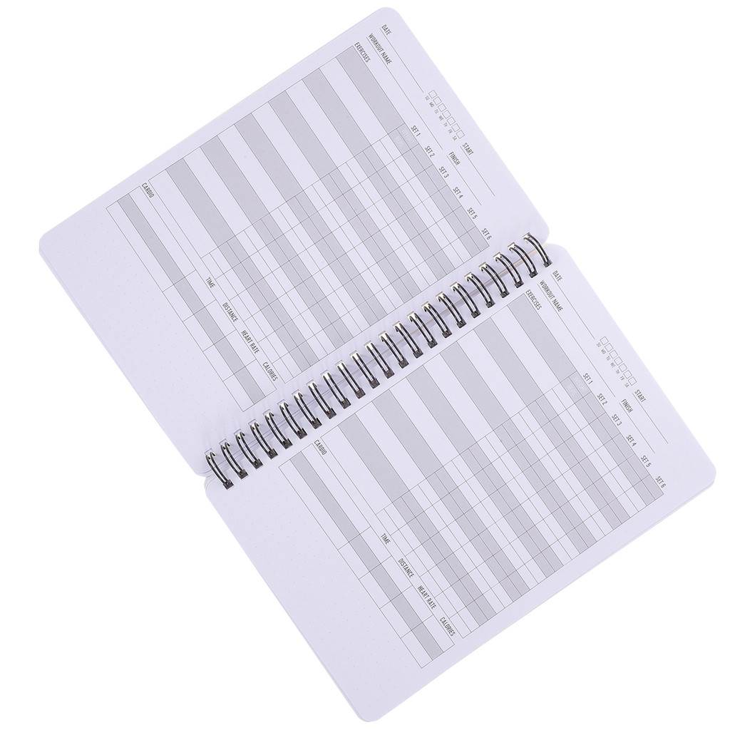 

Fitness Punch Book Workout Notebook Log for Men Goal Journal Planner Gym Notebooks Pocket