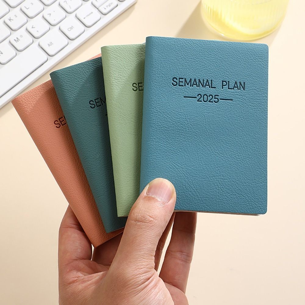 

Creative A5 2025 Agenda Book with Calendar To Do List A5 Notebook Morandi Color Spanish Daily Weekly Monthly Planner Students