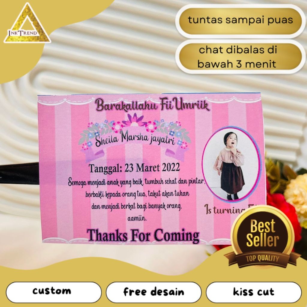 

INKA Stiker Ulang Tahun Anak Sticker Acara Birthday Label Ultah Ulang Taun Anak Print Termurah