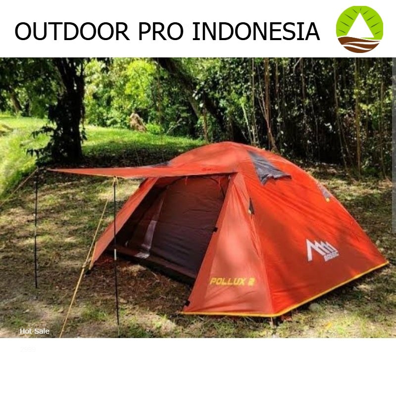 BASSIC.TENDA BASSIC POLLUX 2 ORANG FRAME ALOY ORANGE + FOOTPRINT TENDA