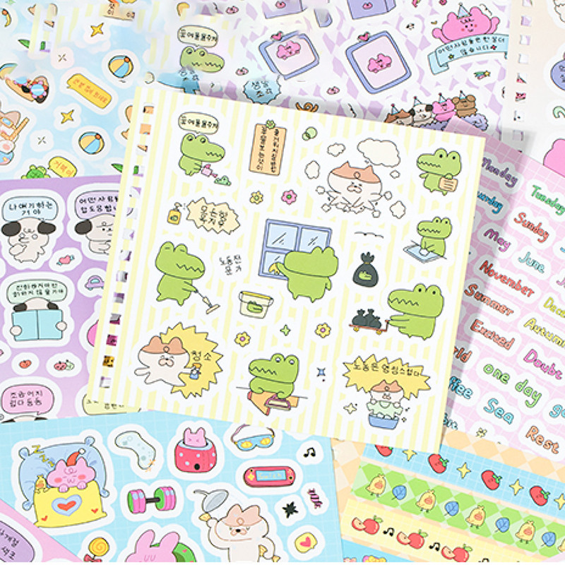 

Mr. Paper, 60 Sheets/book, Cute Animal Themed Stickers, Collage Scrapbook, Phone Case, Diary Decoration, Stationery Stickers