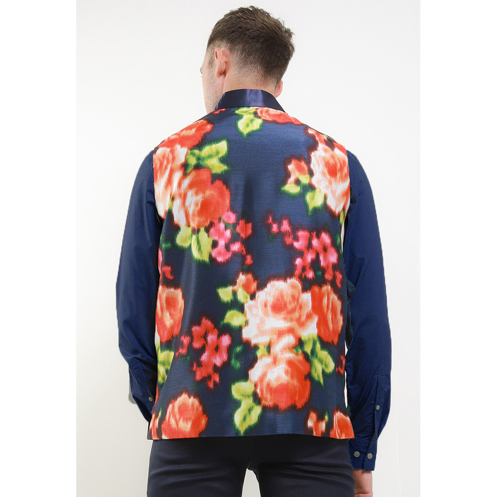 NULU Jacket atau vest pria mewah/pesta print Brant vest jacquard men