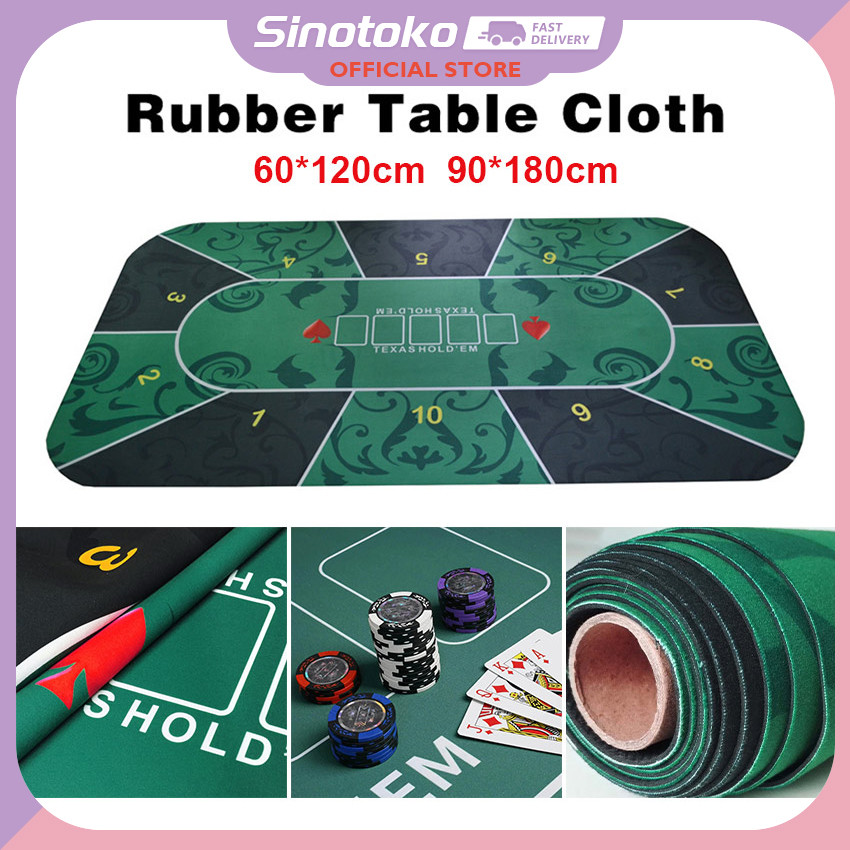 120 X 60cm / 180cm X 90cm Alas Meja Poker Texas Hold,em Poker/tikar Meja Poker Anti Selip Anti Selip