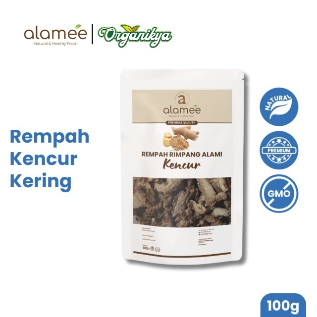 

ALAMEE Kencur Kering Dried Galangal Rempah Rimpang Organik Alami Bumbu Seasoning Masakan Masak 100gr organikya