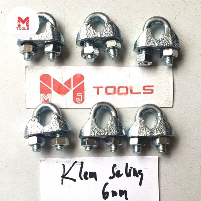 Klem Seling M6 (6mm ) / 1/4" - Alat Pengikat Tali / Kabel Seling