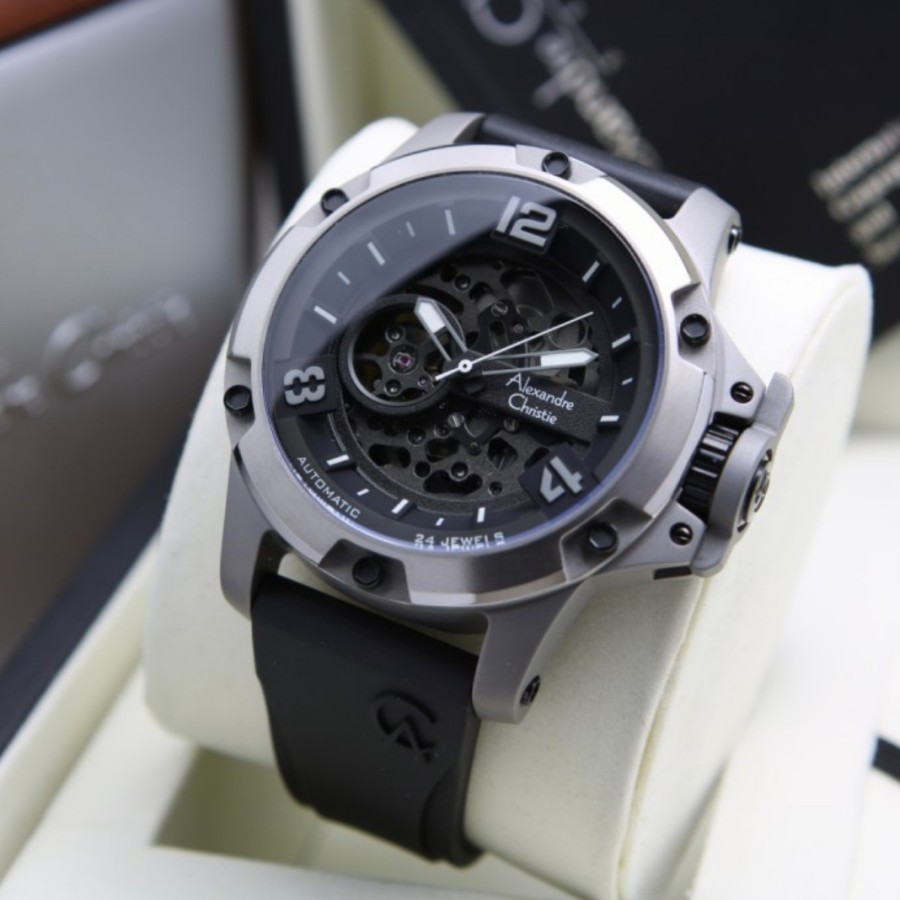 ORIGINAL Jam Tangan Pria Alexandre Christie AC 6295 / AC6295 Titanium Limited Edition Garansi 1 Tahu