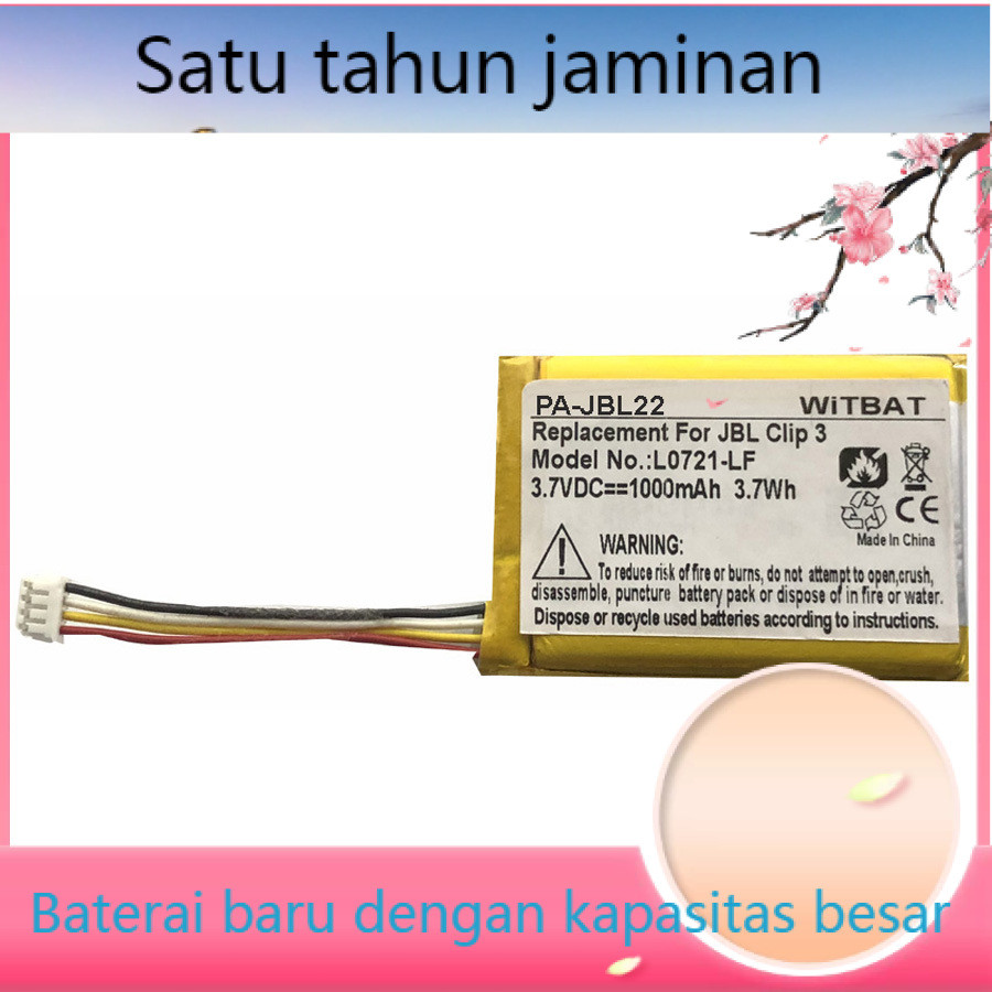 Baterai baru yang cocok untuk JBL Clip 3 Baterai Bluetooth speaker L0721-LF