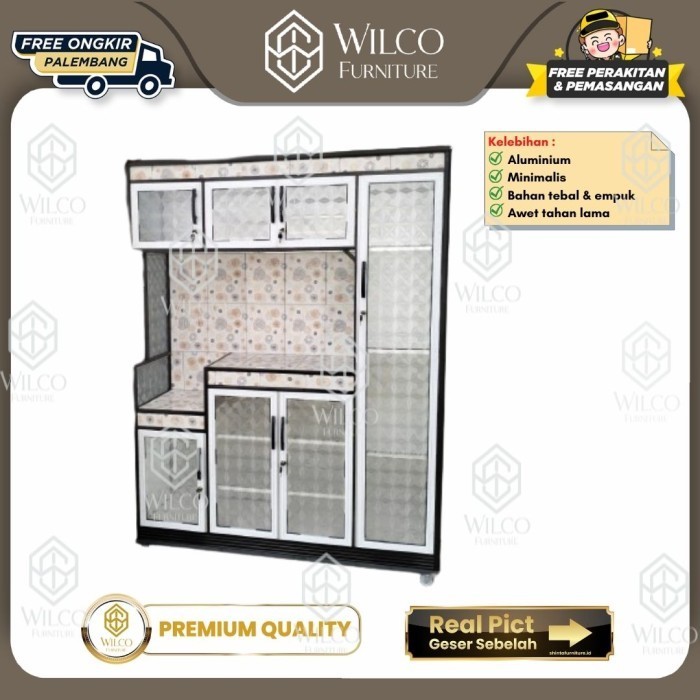 Custom Kitchen Set Aluminium / Lemari Rak Dapur Aluminium Atas Bawah
